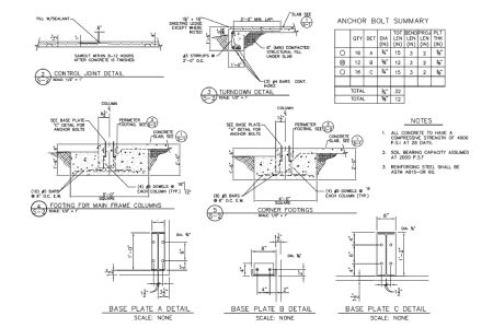 A series of drawings showing different types of construction.