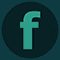 A green and black logo of the facebook.